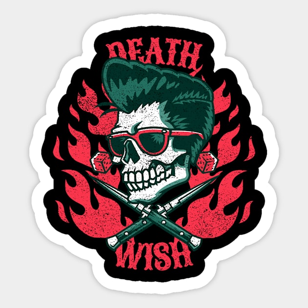 Death Wish Flames Sticker by JETBLACK369